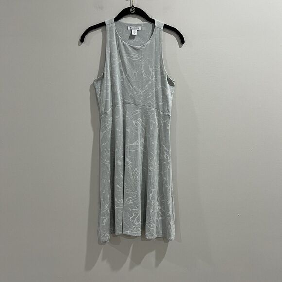 ATHLETA Santorini Thera Printed Dress Ripple Marble Gray Sleeveless Size Small - Picture 3 of 8